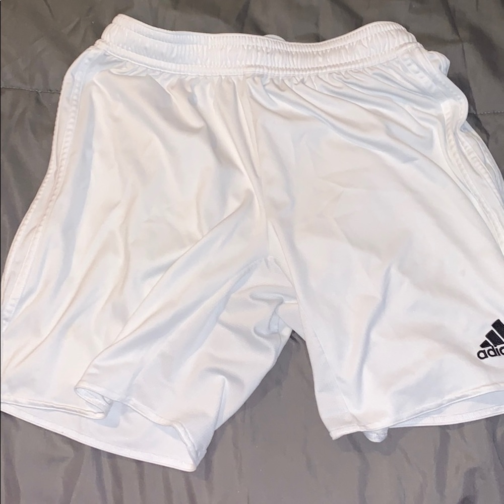 White adidas climacool Soccer shorts